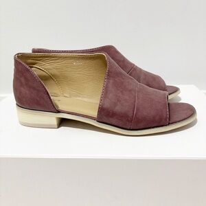 JC Nakita Womens Sandal‎ Size 7 Faux Leather D'orsay Asymmetrical Open-toe Flats